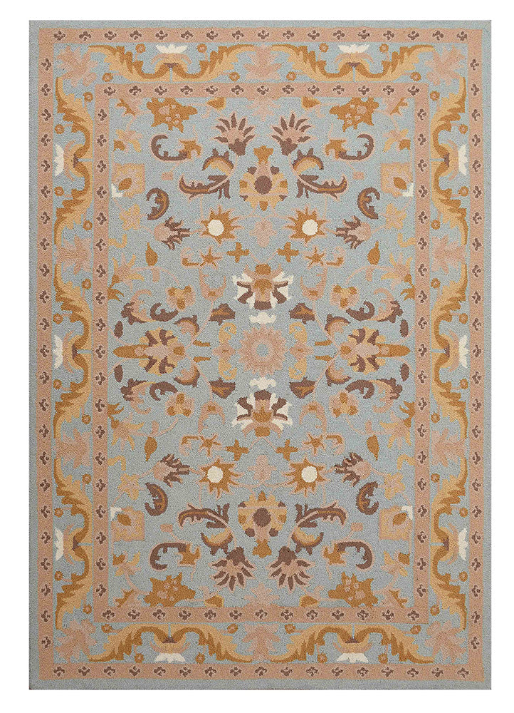 Luxurious Blue and Gold Rug