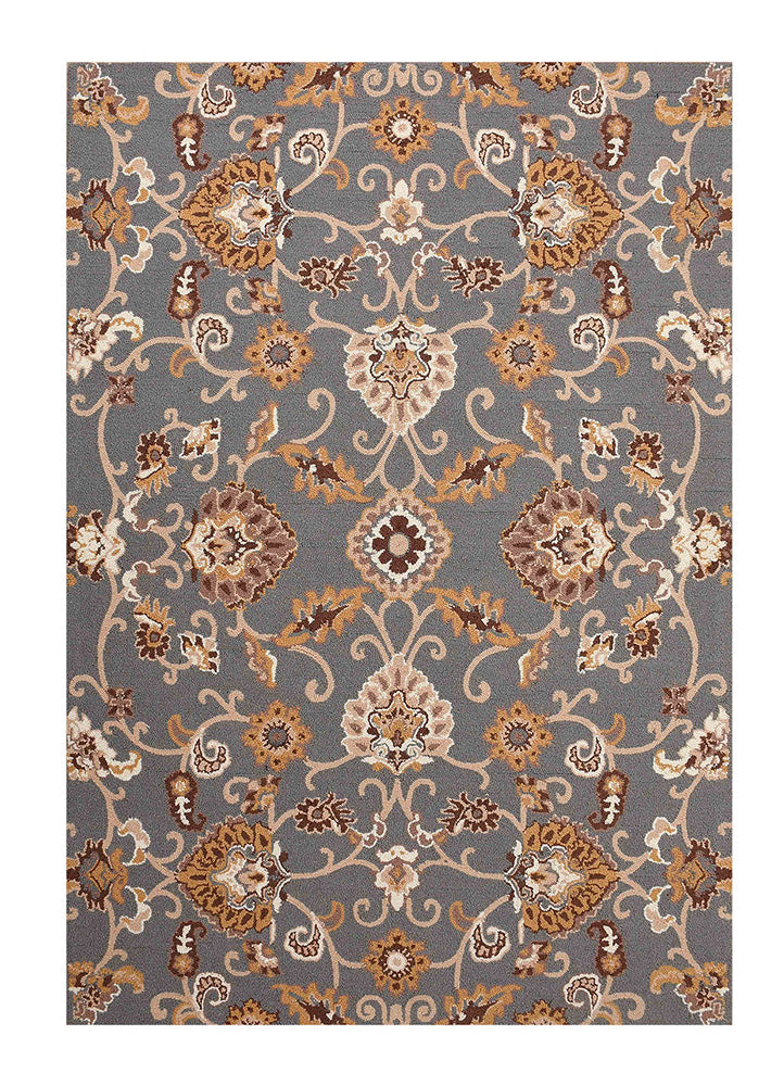 Elegant Blue and Brown Rug