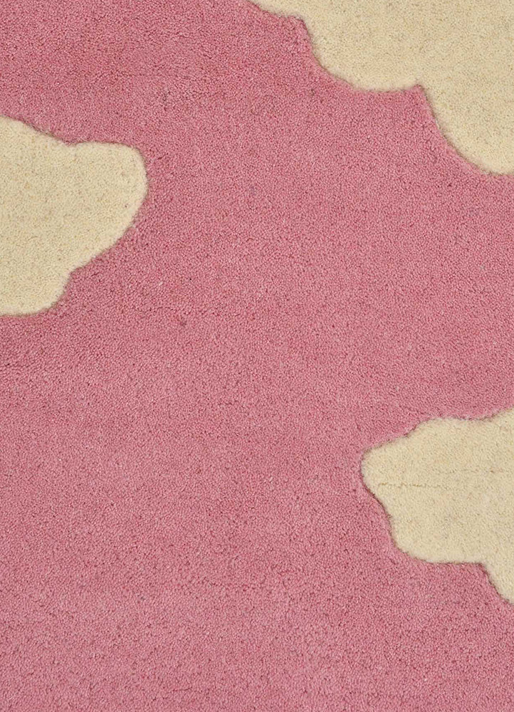 Playful Pink Cloud Pattern Rug