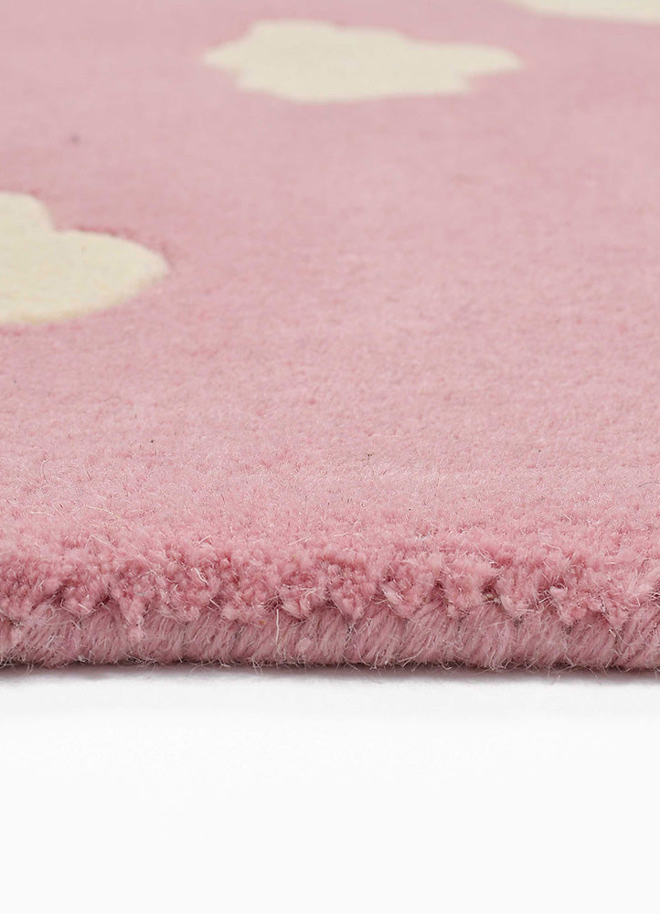 Playful Pink Cloud Pattern Rug