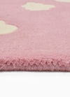 Playful Pink Cloud Pattern Rug