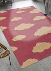 Playful Pink Cloud Pattern Rug