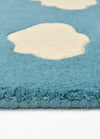 Playful Blue Cloud Pattern Rug