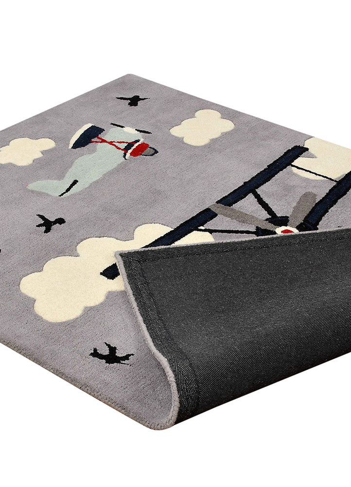 Whimsical Airplane and Balloon Rug