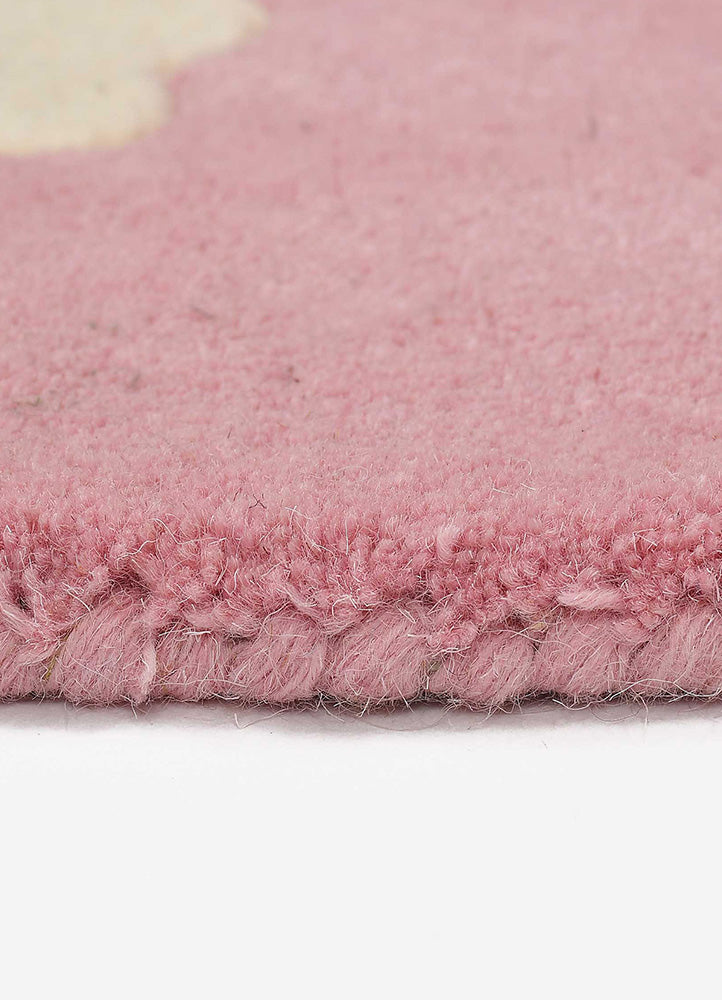 Charming Pink and White Rug