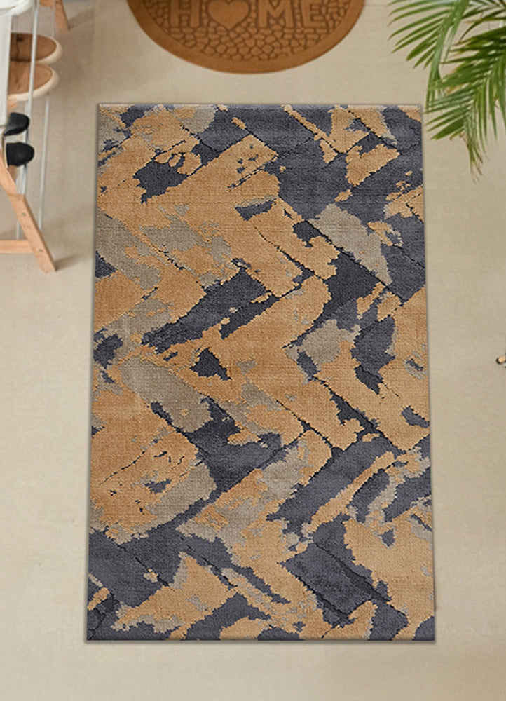 Abstract Blue and Gray Rug