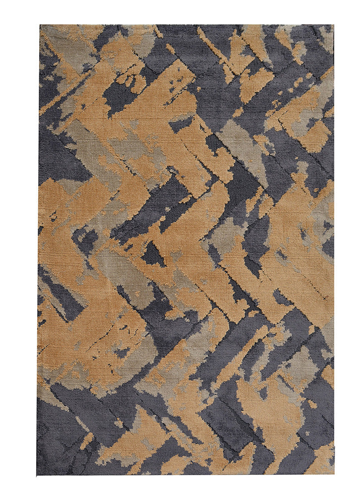 Abstract Blue and Gray Rug