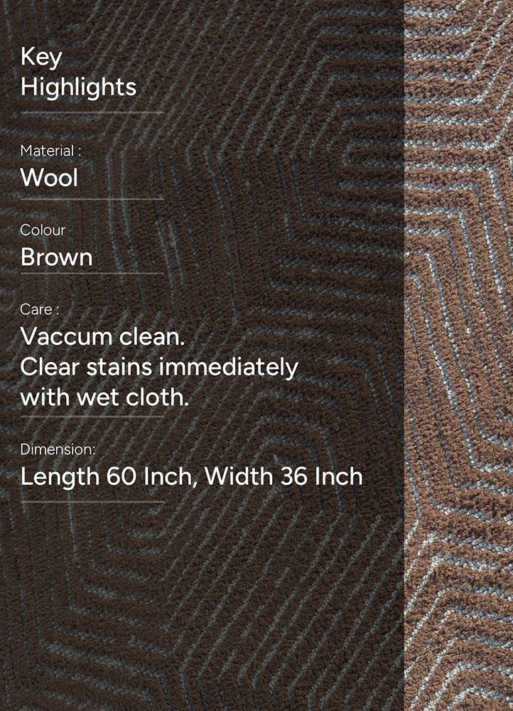 Elegant Brown Woven Pattern Rug