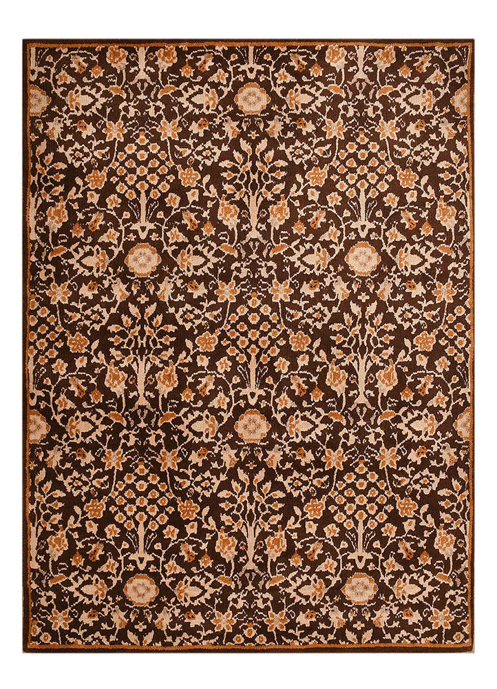 Elegant Brown and Beige Rug