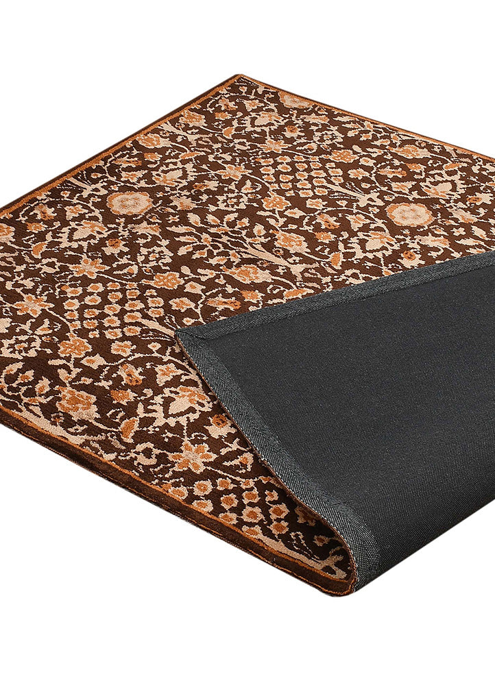 Elegant Brown and Beige Rug