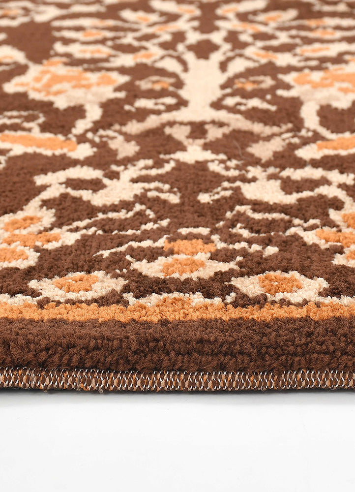 Elegant Brown and Beige Rug