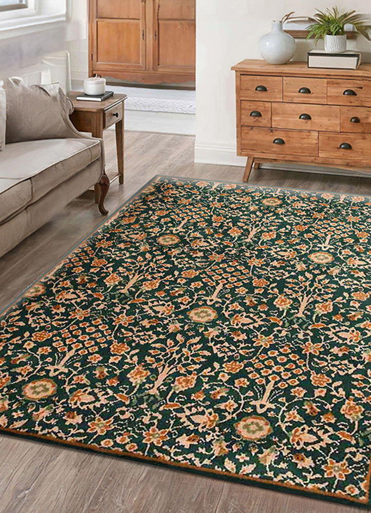 Elegant Red and Green Rug