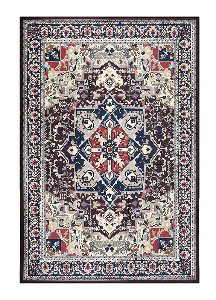 Richly Colored Oriental Patterned Rug