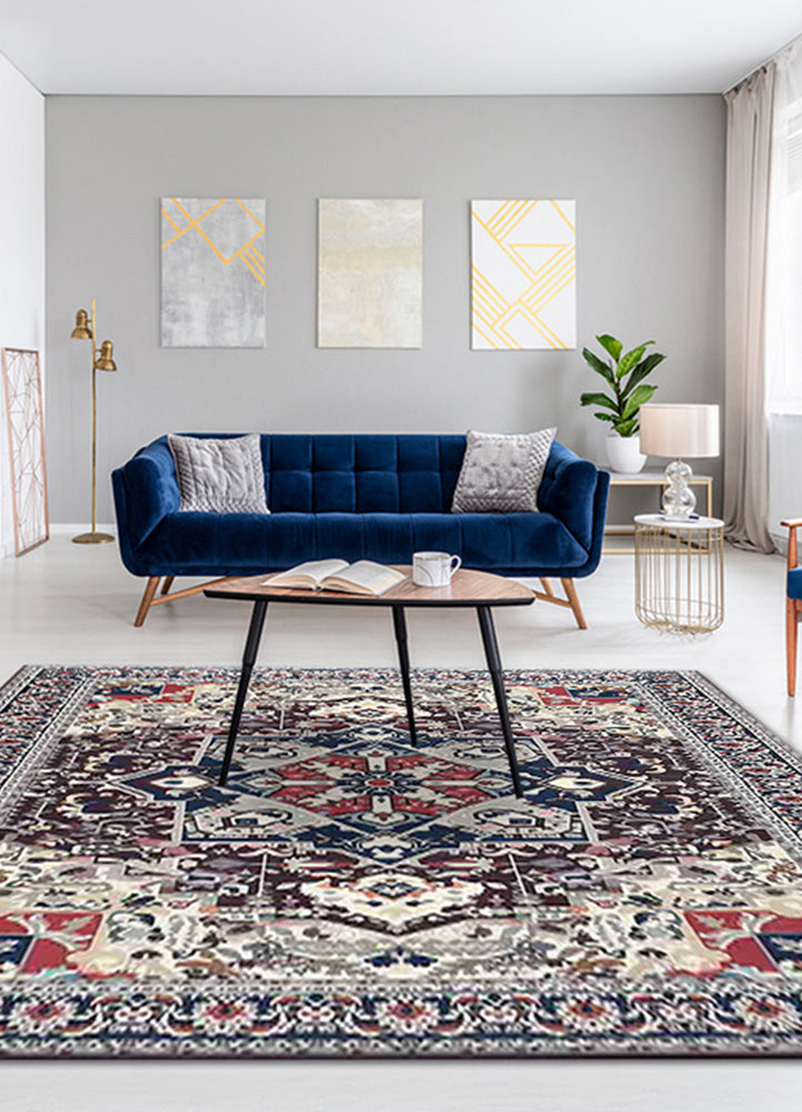 Richly Colored Oriental Patterned Rug