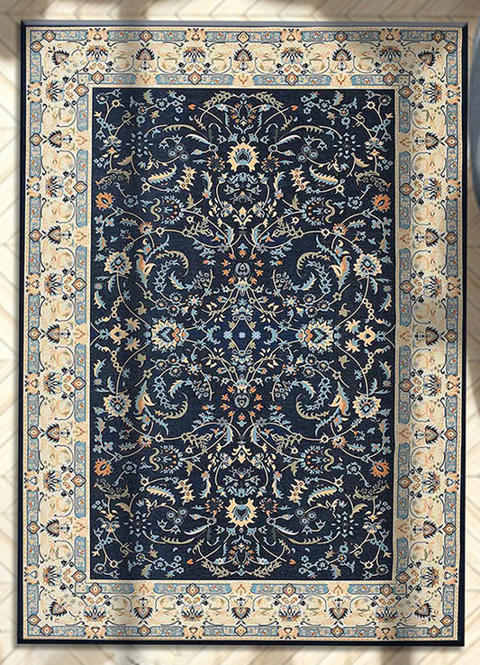 Luxurious Blue and Cream Rug