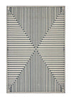 Elegant Black and White Geometric Rug