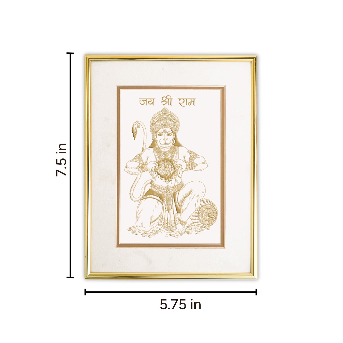 Golden Hanuman Frame: Strength And Prosperity