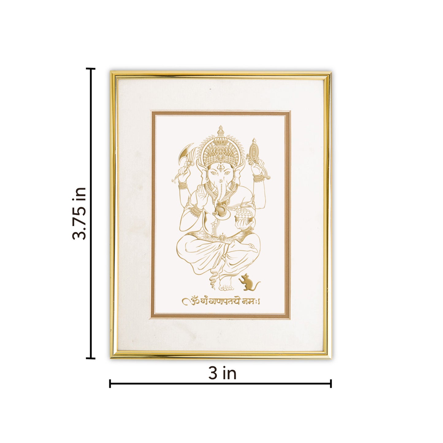 Divine Golden Ganesh Frame: Auspicious
