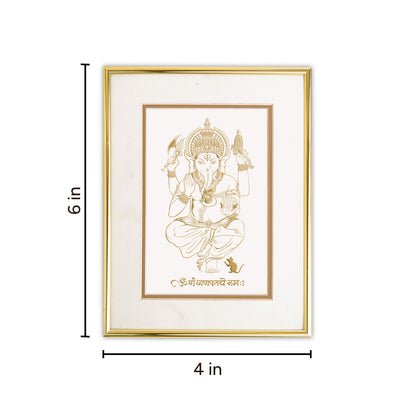 Divine Golden Ganesh Frame: Auspicious