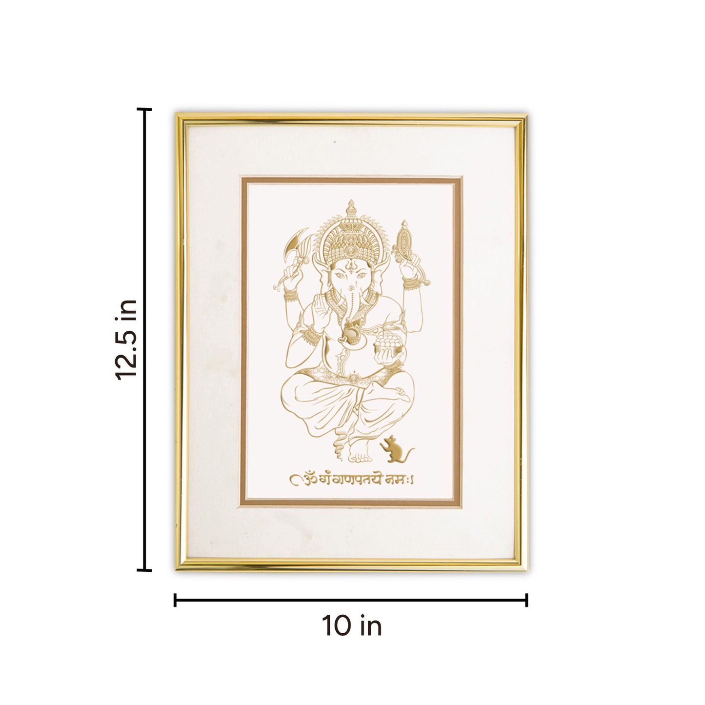 Divine Golden Ganesh Frame: Auspicious