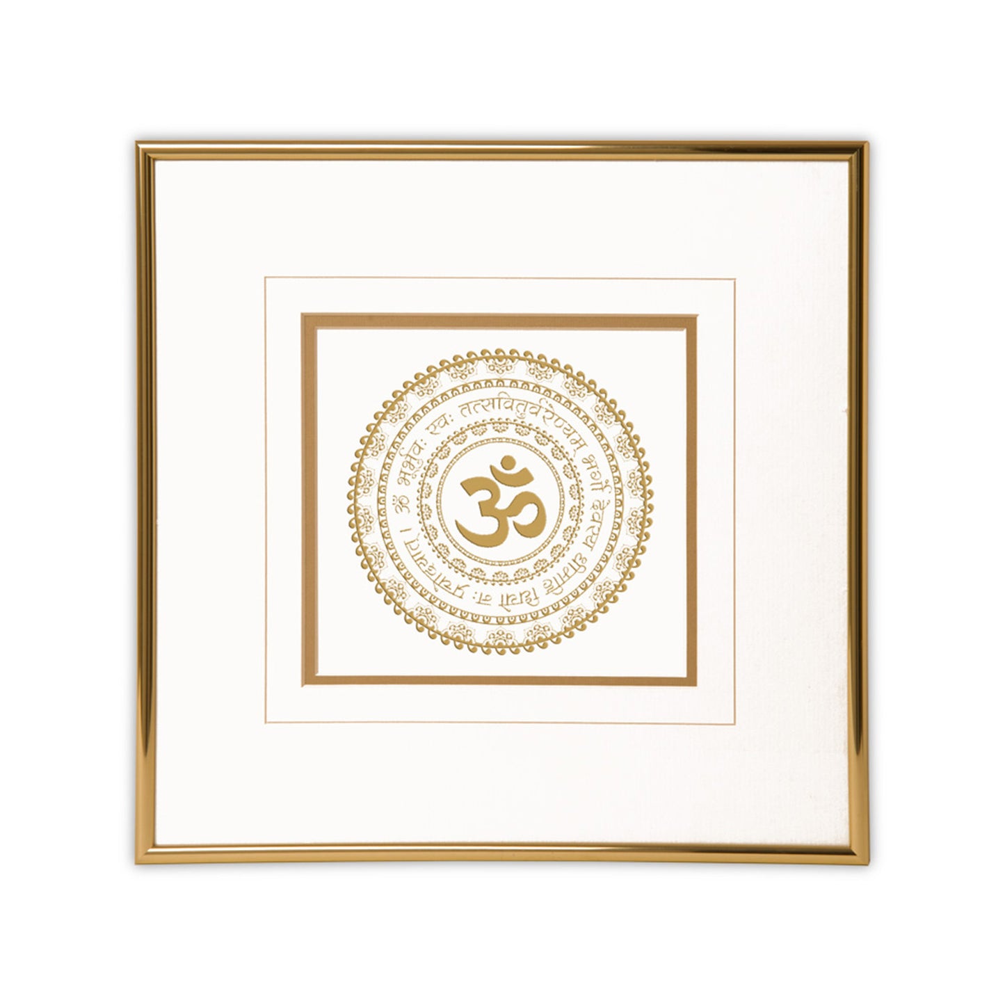 Golden Om Frame: Divine Harmony Symbol
