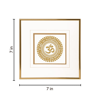 Sacred Om Frame: Golden Harmony Symbol
