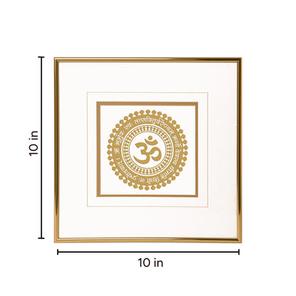 Sacred Om Frame: Golden Harmony Symbol