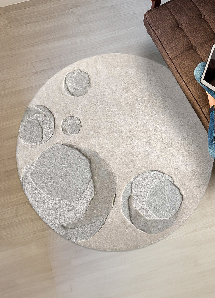 Pebble Effect Wool & Silk Carpet