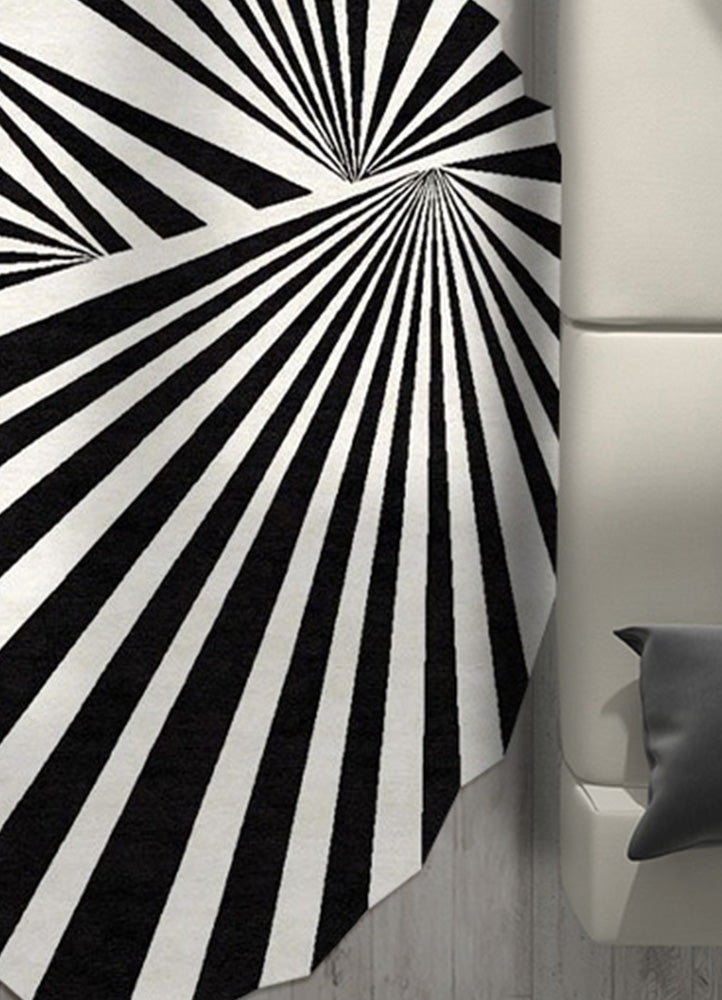 Elegant Zebra Pattern Wool Carpet