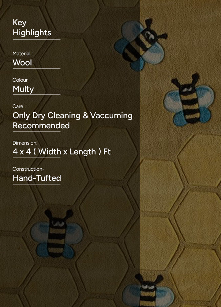 Honeycomb Design Wool Carpet
