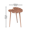 Cosmo Aluminium Leaf End Table in Copper Color Set of 2