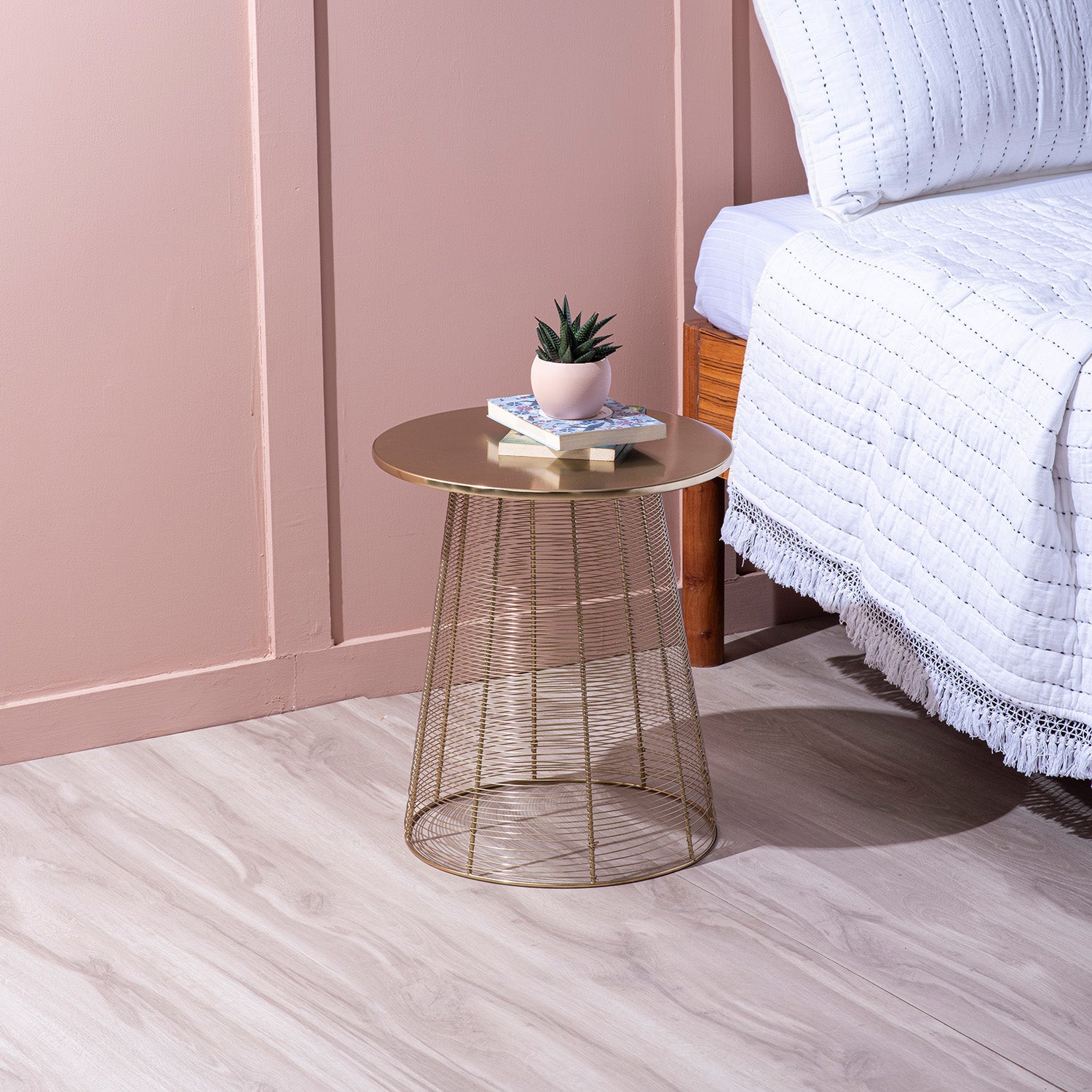 Premium Metal Mesh Side Table