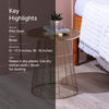 Premium Metal Mesh Side Table