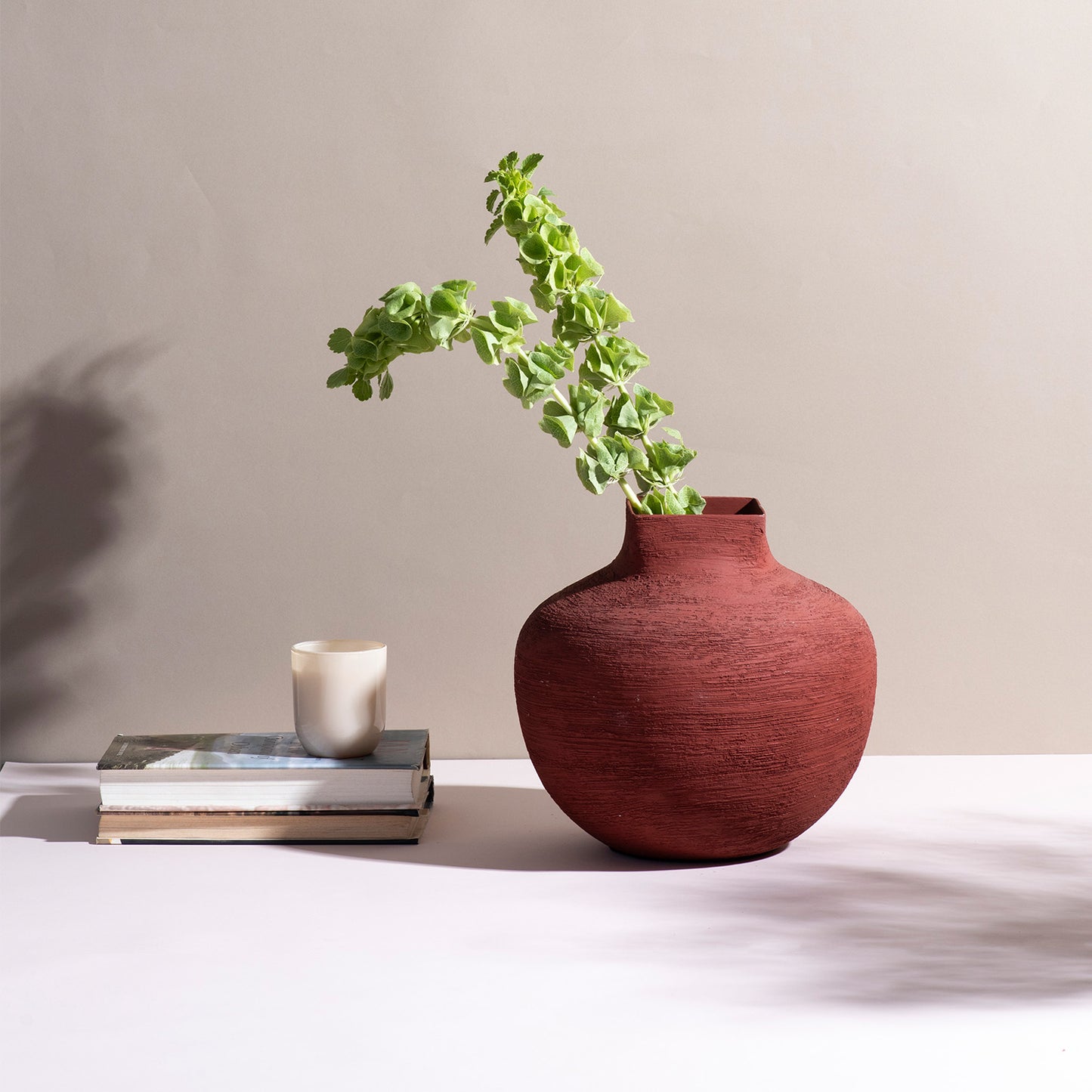 Elegant Black Textured Metal Vase