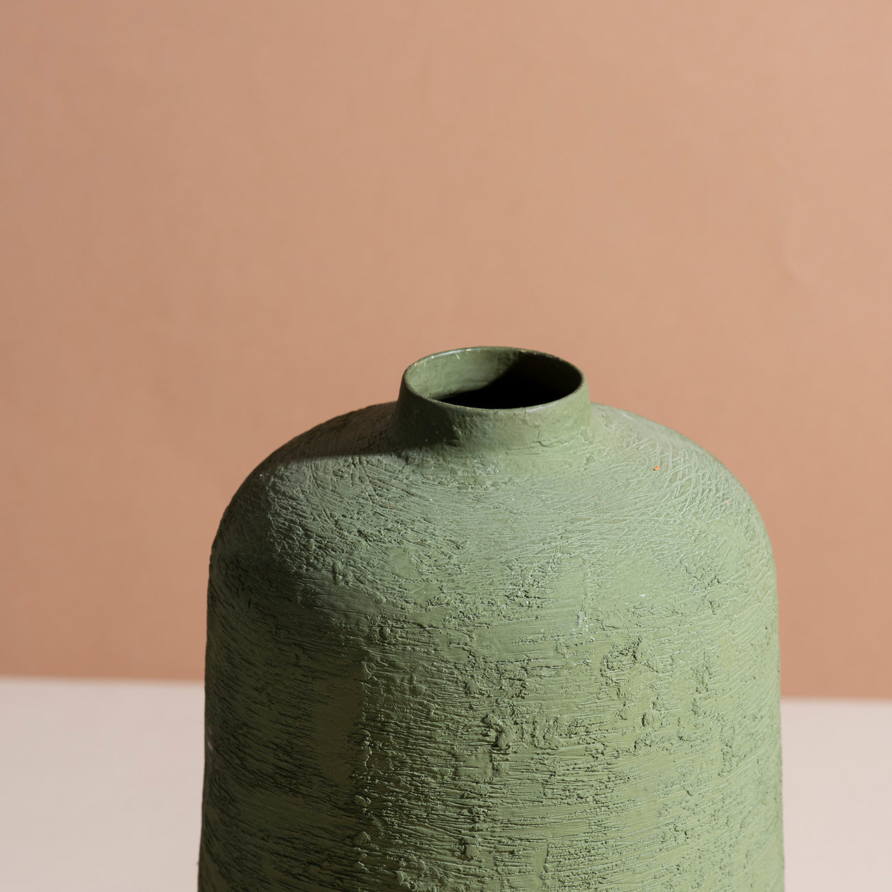 Sophisticated Sage Green Metallic Vase