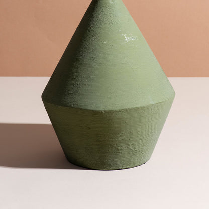 Elegant Sage Green Metal Vase