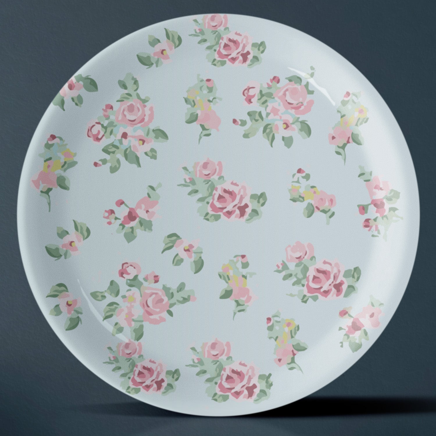 Victorian Floral Printed Wall Plate