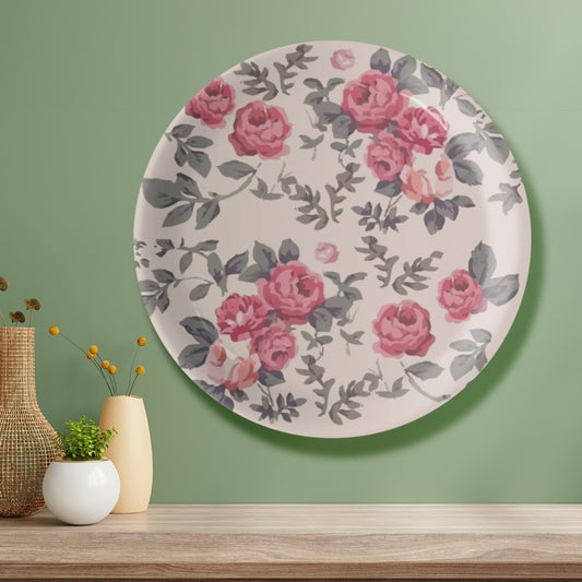 English Rose Printed Wall Plate