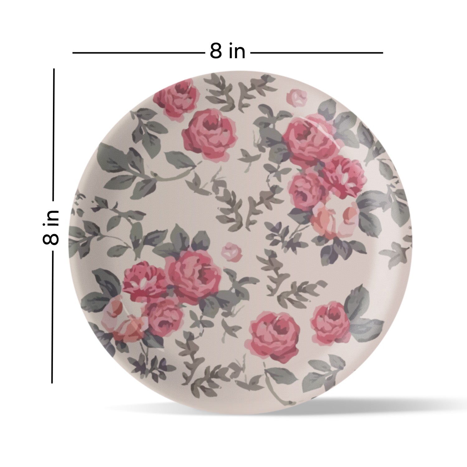 English Rose Printed Wall Plate