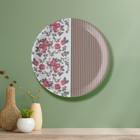 English Floral Printed Wall Plate