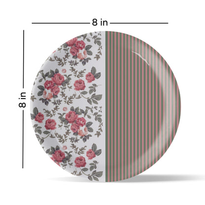 English Floral Printed Wall Plate