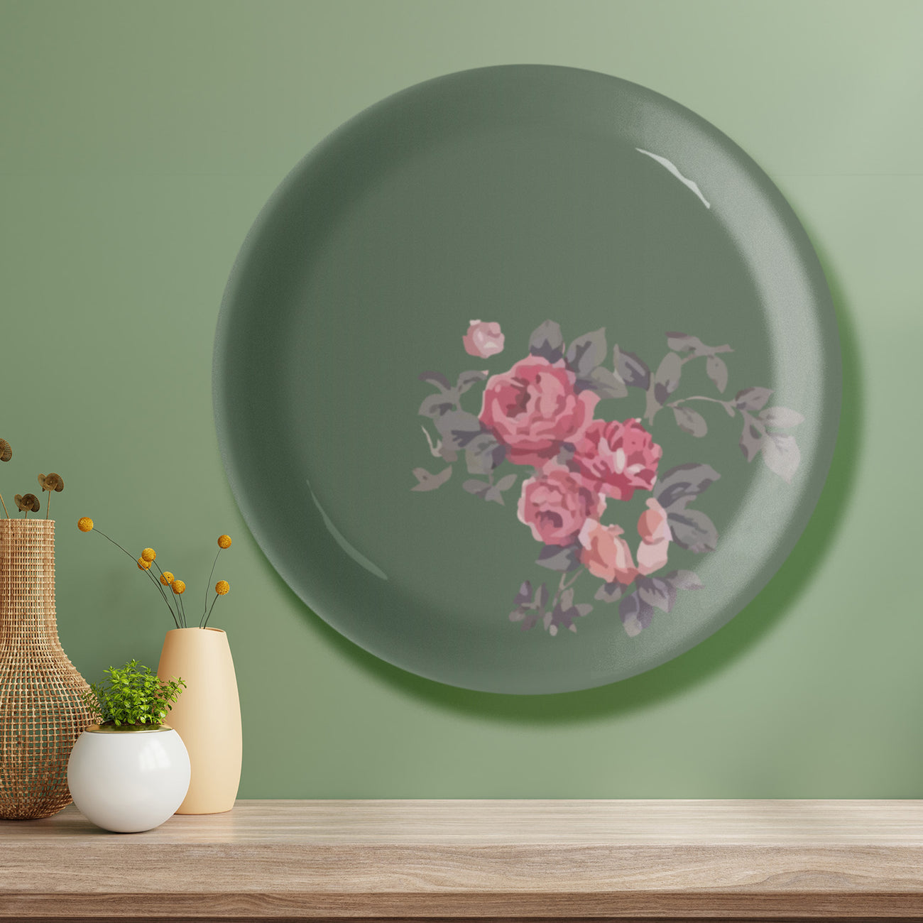 English Flaura Printed Wall Plate