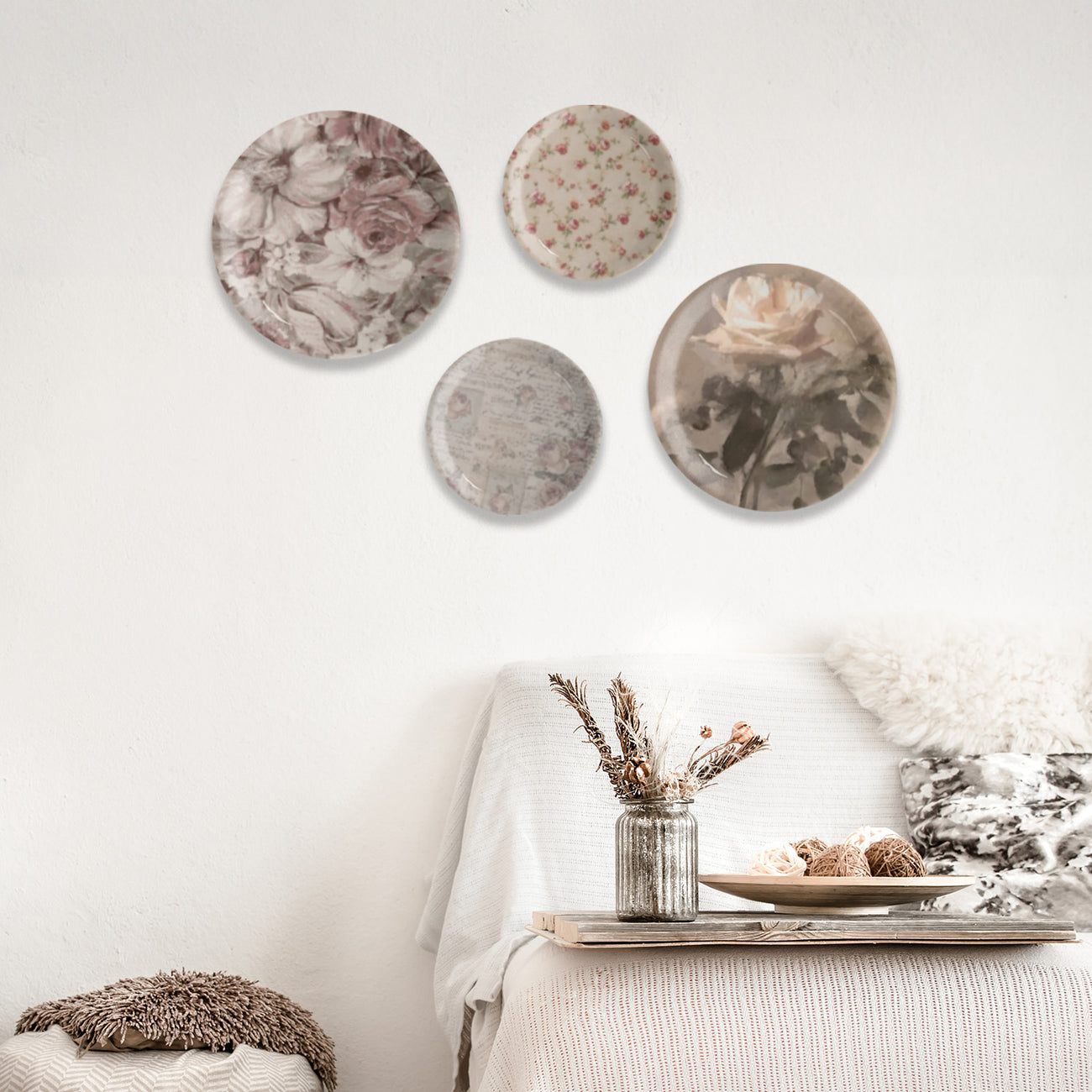 English Flower Wall Plate