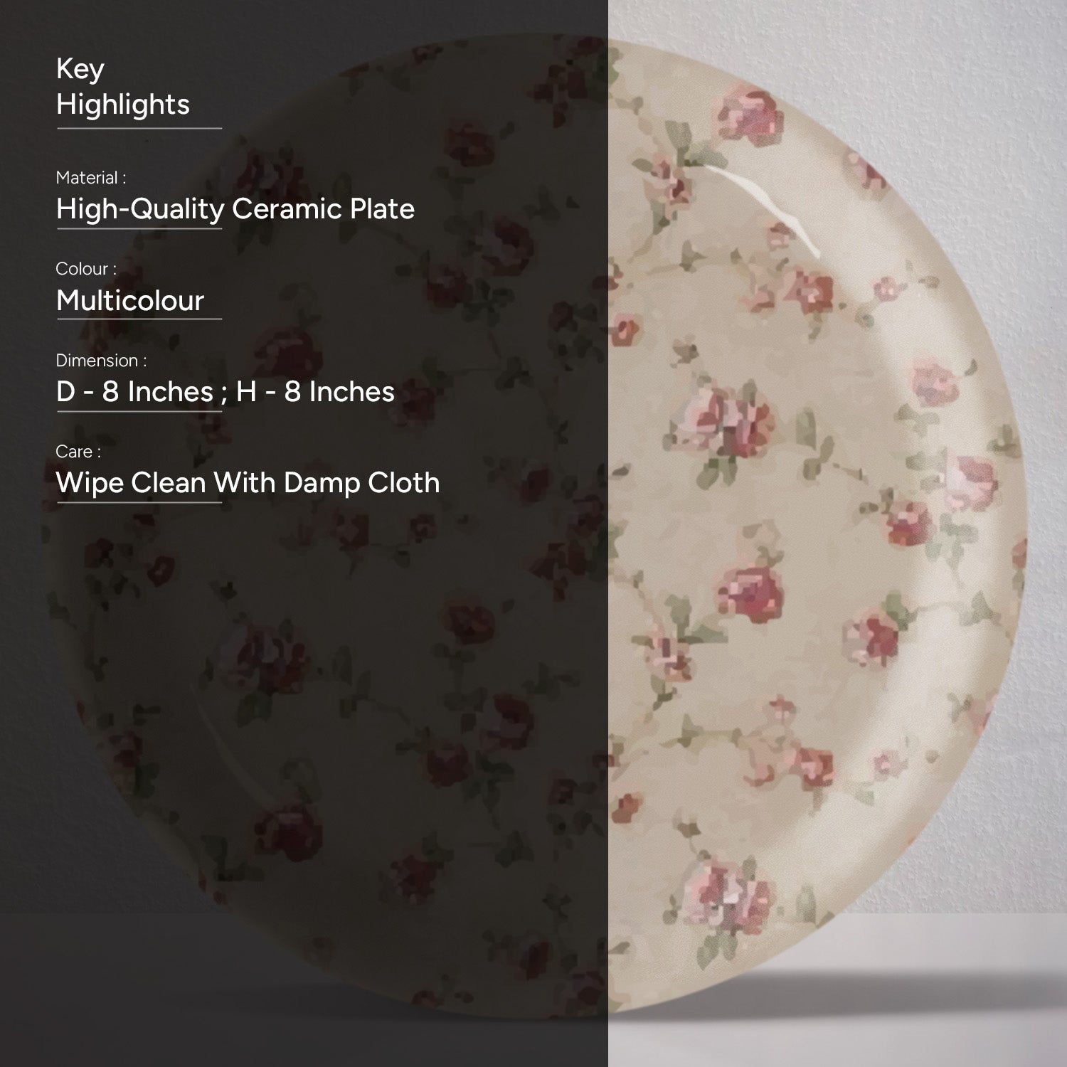 English Dainty Flower Wall Plate