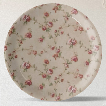 English Floral Wall Plate Set of 4