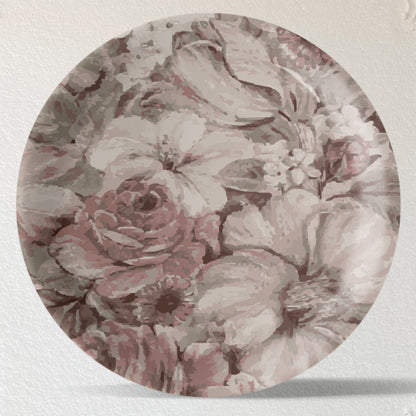 English Floral Wall Plate Set of 4