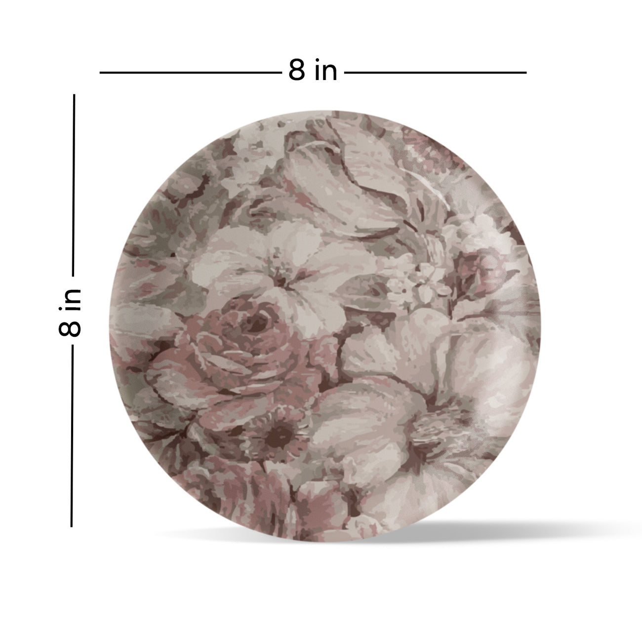 English Floral Wall Plates Set of 4