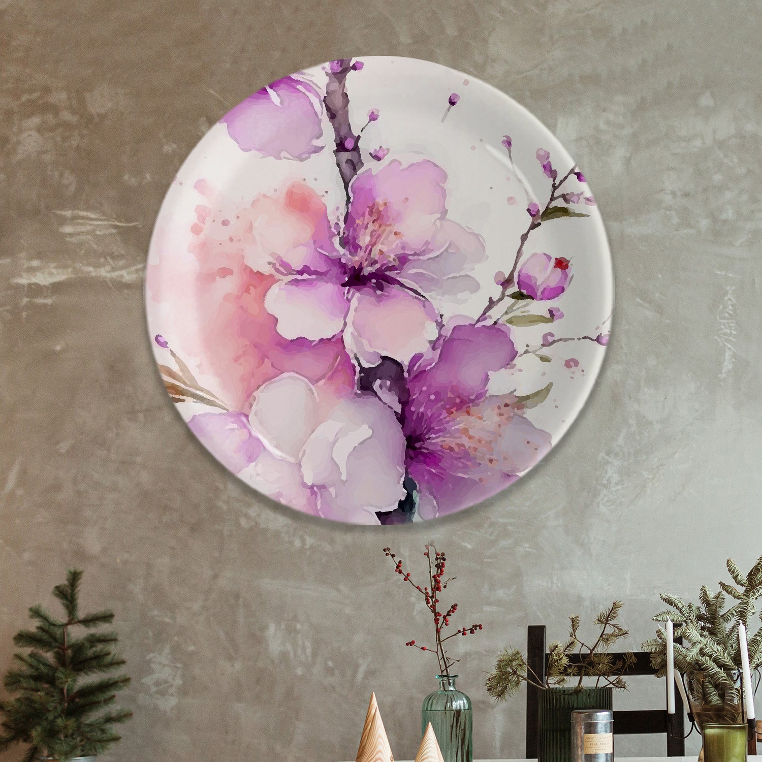 English Floral Wall Plate