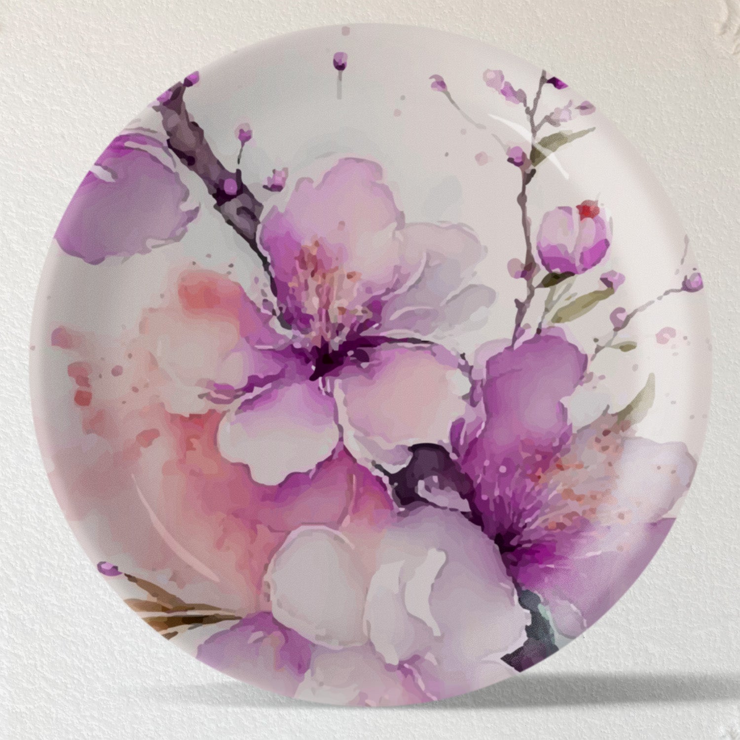 English Style Flower Wall Plate Sets of 5