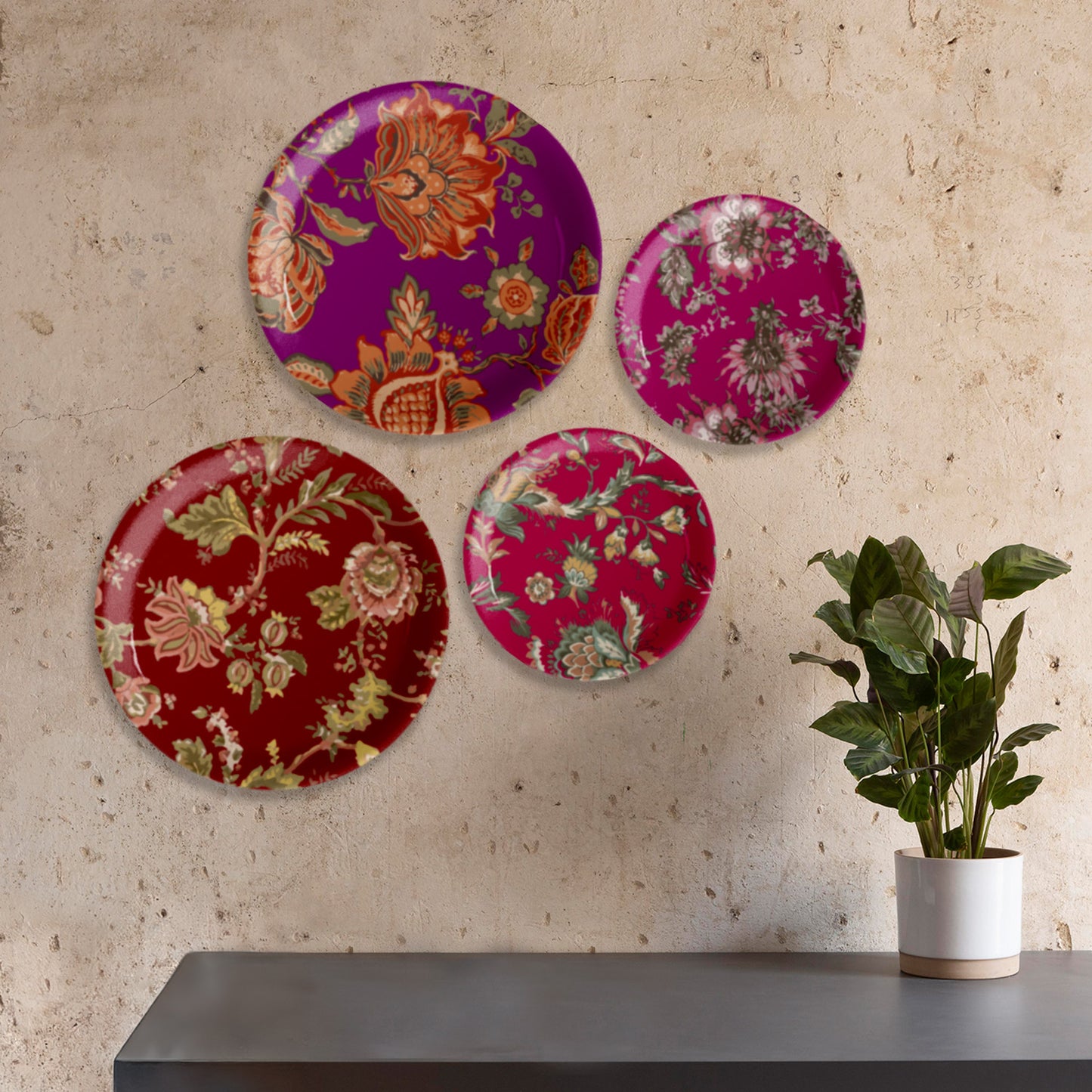 Ethnic Pink Wall Plate